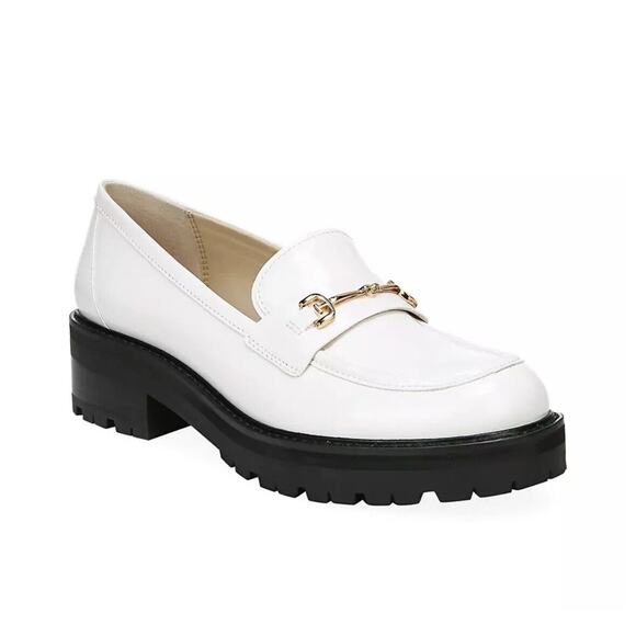 Sam Edelman Tully White Box Slip On Chunky Lug Sole Leather Loafers Sz 7 NWB - Picture 3 of 14